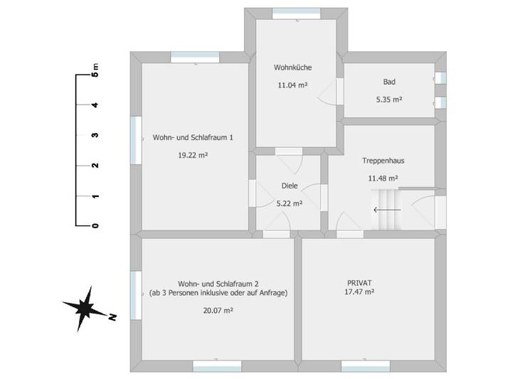 Ferienwohnung für 4 Personen, mit Terrasse und Garten in Weimar - 3