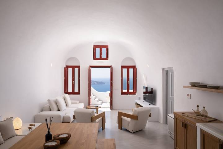 Casa de vacaciones para 6 personas, con Vistas al mar además de Balcón y Terraza en Imerovigli