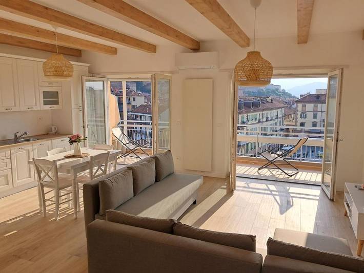 Appartement de vacances pour 4 personnes, avec balcon et vue, animaux acceptés