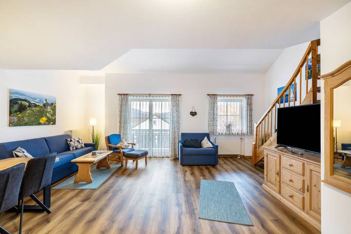 Appartement entier, Appartement 'Fewo Brünnstein - Chambre 50' avec vue sur la montagne, jardin commun et Wi-Fi in Oberaudorf, Alpes bavaroises