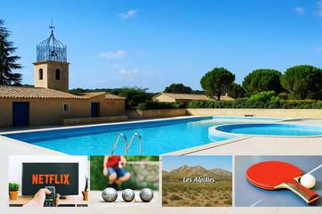 Gîte pour 4 personnes, avec jardin et piscine à Eyguières