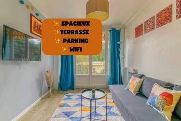 Gîte pour 7 personnes, avec balcon ainsi que jardin et vue à Saint-Martin-d'Hères