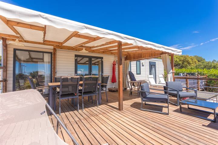Wohnwagen für 6 Personen, mit Kinderpool und Garten an der Côte d'Azur