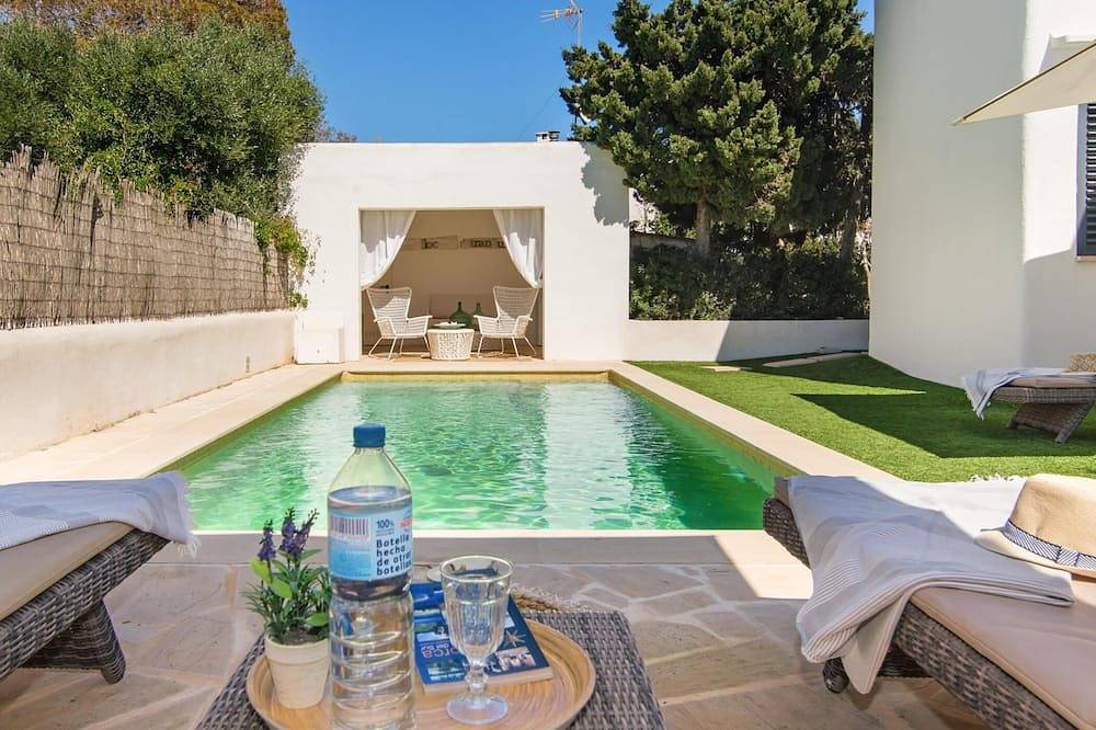 Ein hübsches Chalet im Ibicenco-Stil für bis zu 5 Erwachsene und 1 Kind mit Pool in Cala Figuera, Santanyí