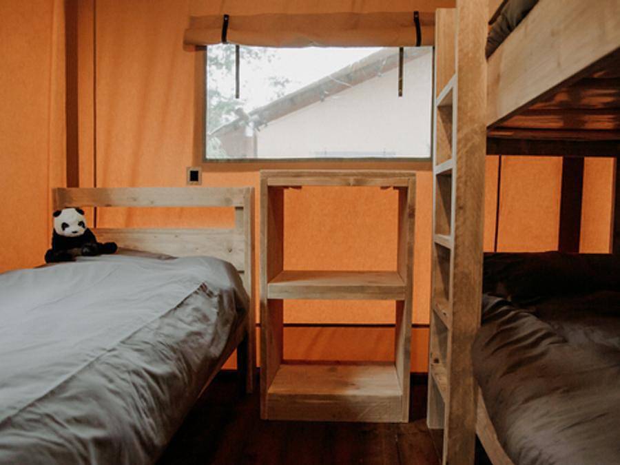 Camping Sunêlia La Clémentine - Safarizelt 5 personen - Zelt Lodge Prestige Plus 2 Zi - 5 Pers. in Cendras, Cevennen