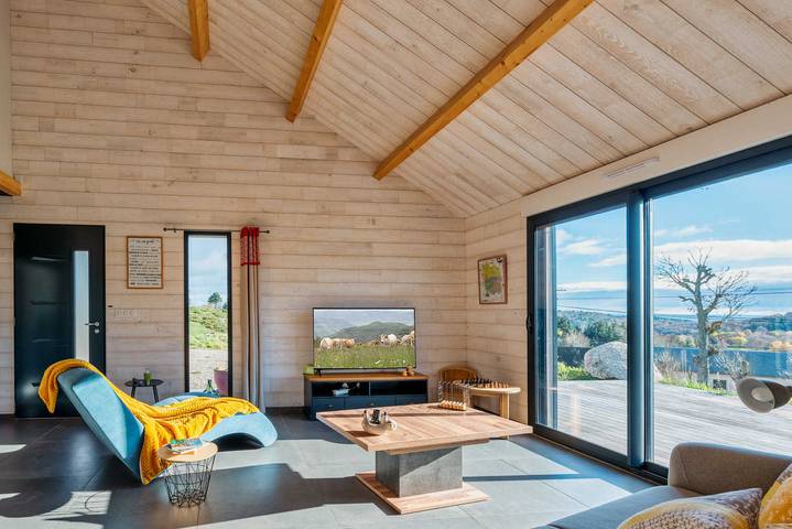 Gîte pour 5 personnes, avec Terrasse ainsi que Jardin et Vue