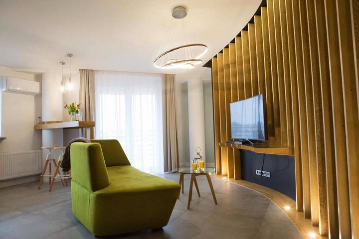 Appartement de vacances pour 3 personnes, avec Balcon ainsi que Terrasse et Vue