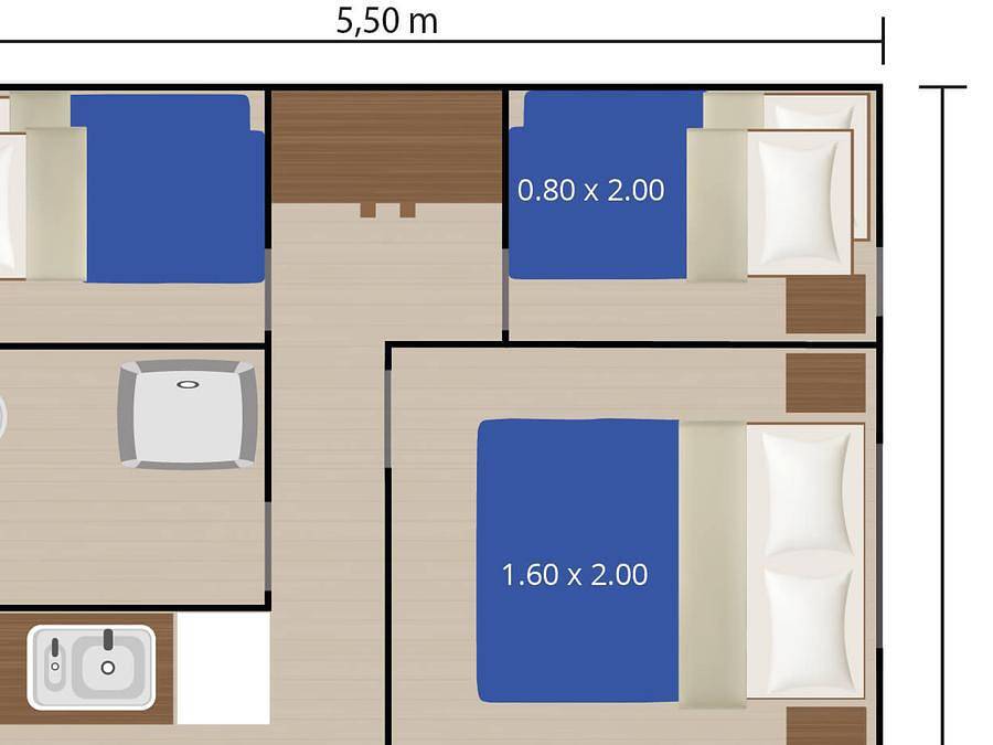 Camping Aminess Maravea - Safarizelt 6 personen - Safarizelt + Sanitär (6P) in Dajla, Umag und Umgebung