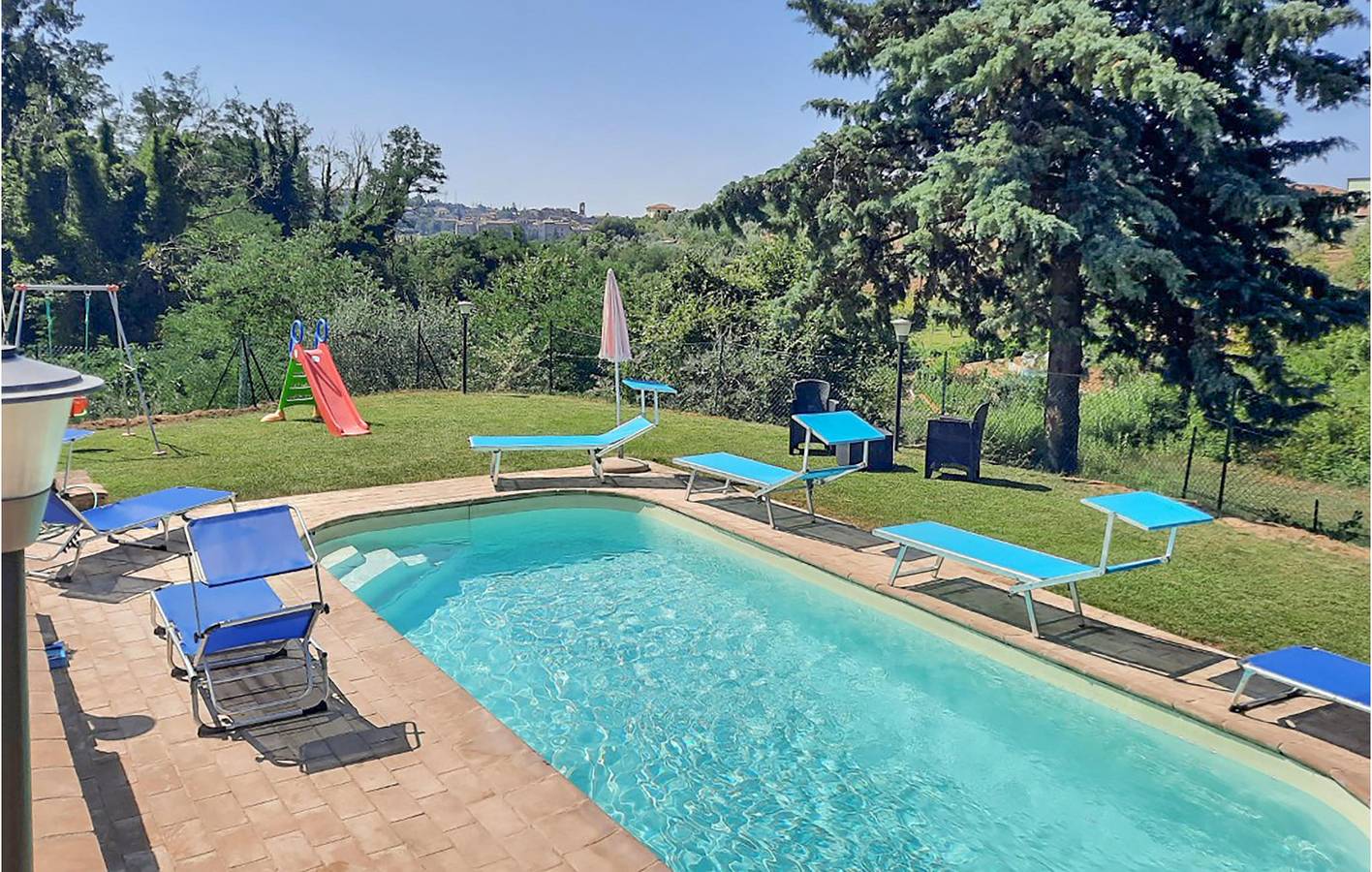 Ficulle Pool-Side Apartment with Parking in Ficulle, Terni Province