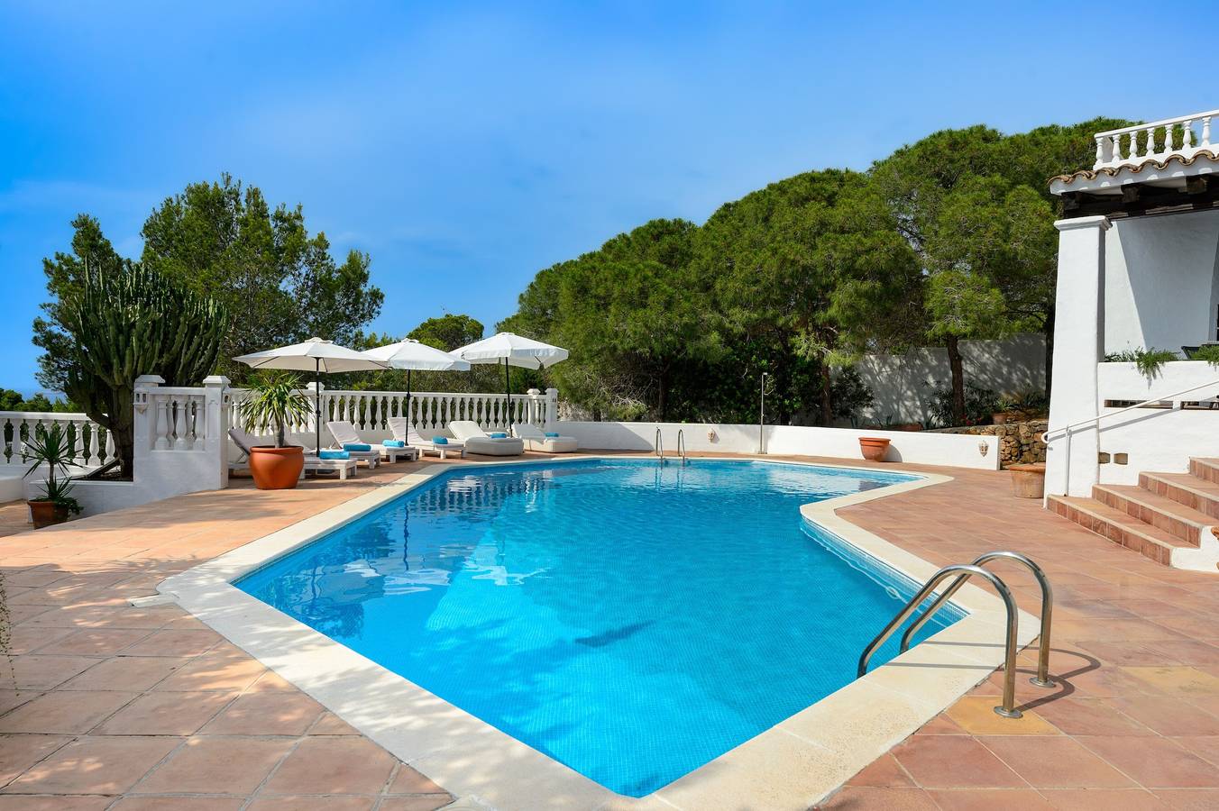 Villa "Renate" mit Meerblick, Privatem Pool & Wlan in Cala d´Hort, Sant Josep de sa Talaia