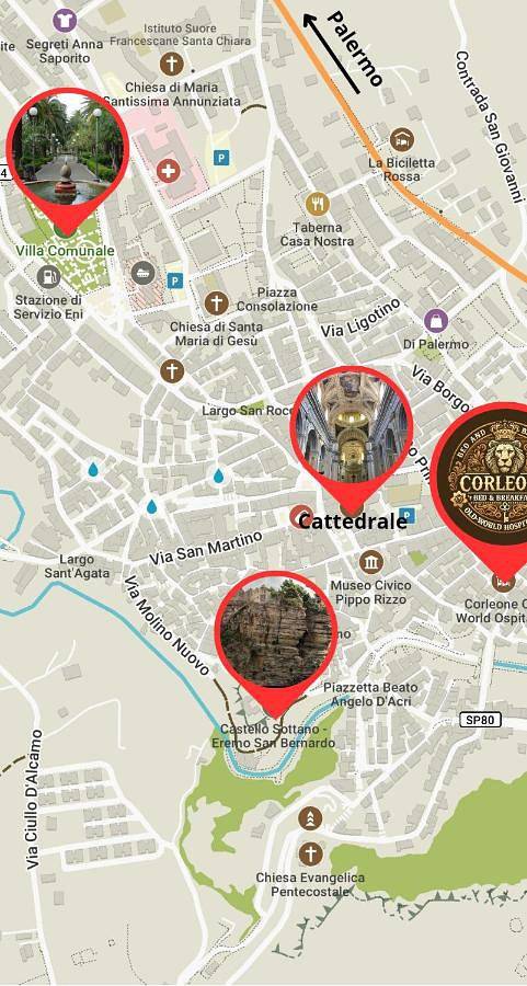 Chambre d’hôte pour 3 personnes, avec balcon et vue, animaux acceptés à Corleone - 3