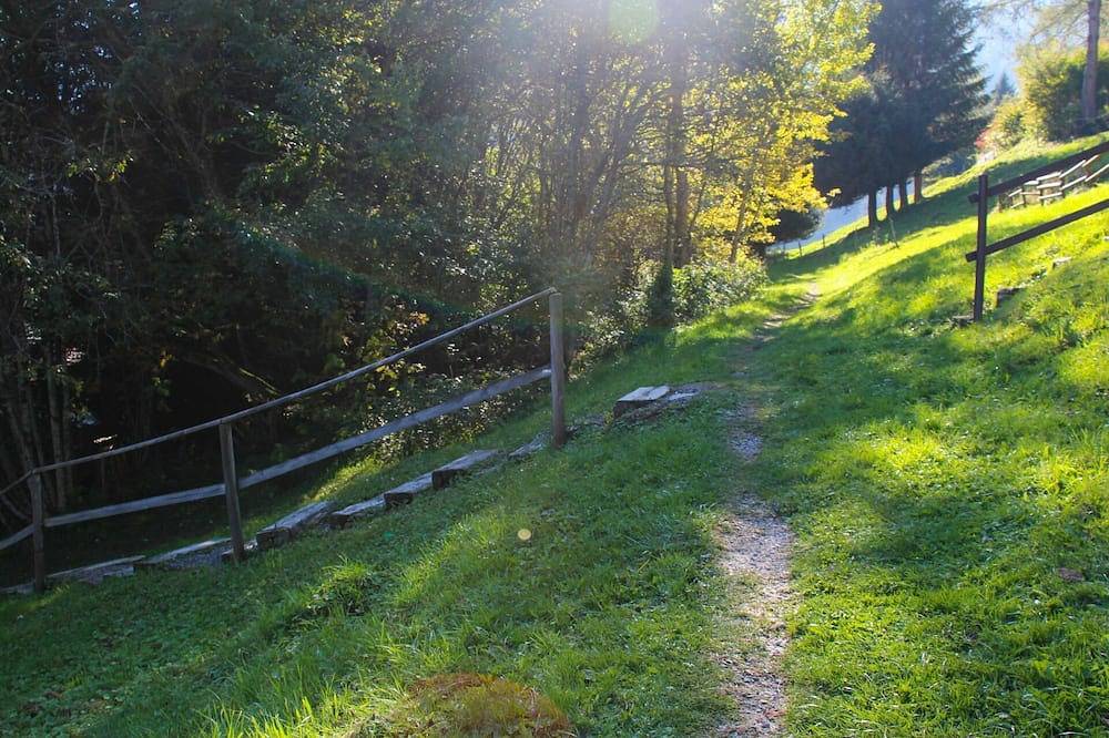 Schönes alleinstehendes Ferienhaus mit Tv, Innenhof, Haustiere erlaubt, Panoramablick und Parkplatz in Gruyères, Kanton Freiburg