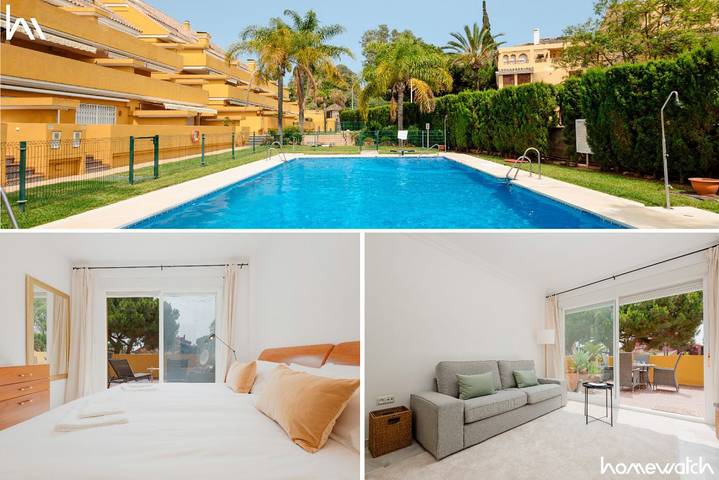 Vakantieappartement voor 4 personen, met tuin en zwembad in Elviria