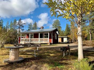Ferienhaus für 5 Personen, mit Garten und Sauna sowie Ausblick und Seeblick in Lappland (Schweden)