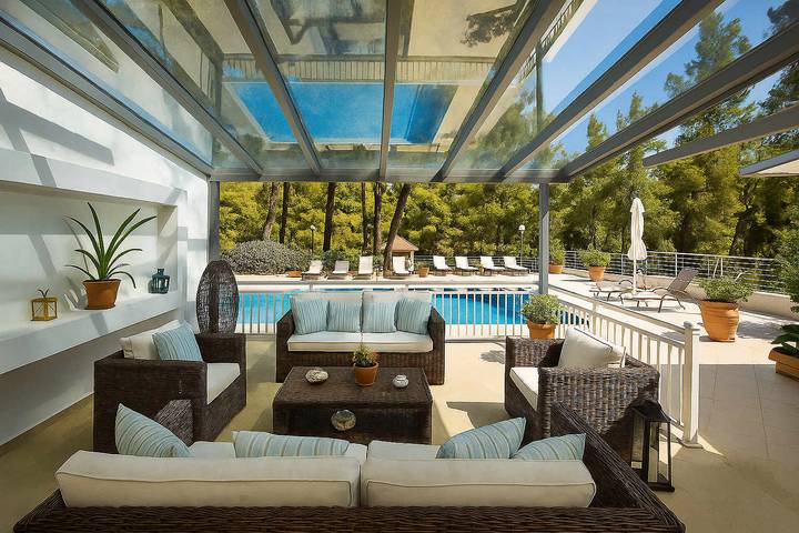 Ferienhaus für 9 Personen, mit Pool und Whirlpool sowie Garten in Chalkidiki - 3