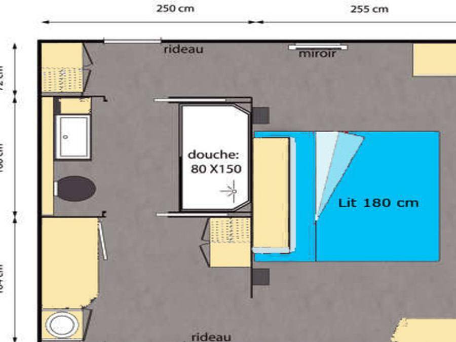 Camping Paradis les 2 îles - Mobilhome 2 personas - Classic 1 Habitación 2 Personas in Peyrat-le-Château, Región de Limoges
