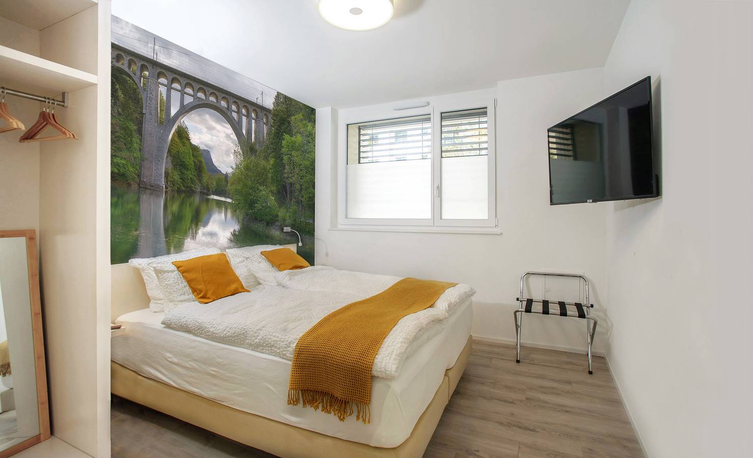 Hôtel de la Concorde - Doppelzimmer 1 (eingeschränkte Mobilität) in Vallorbe, Nord Vaudois