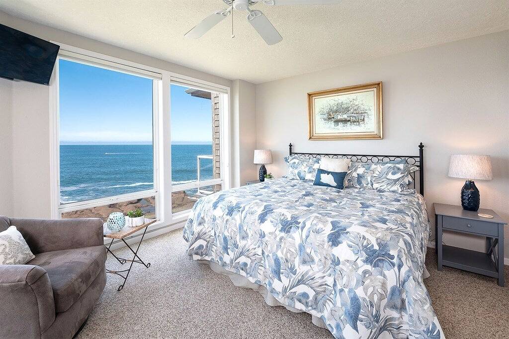 Ganze Wohnung, Unglaubliche Oceanfront Condo, Luxus 2 Schlafzimmer, Weitblick Oceanfront Mstr Suite in Depoe Bay, Lincoln County (OR)