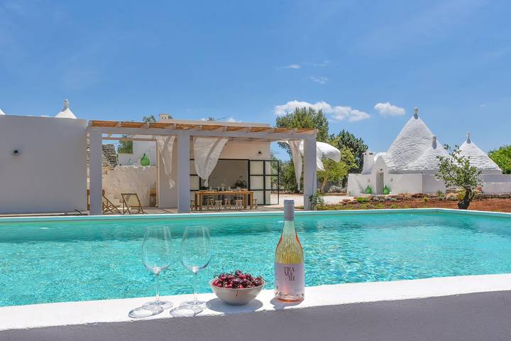 Maison de vacances pour 7 personnes, avec Terrasse ainsi que Jardin et Piscine à Francavilla Fontana