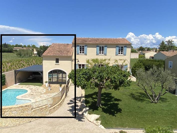 Maison d’hôte pour 2 personnes, avec piscine ainsi que vue et jardin à Violès - 4
