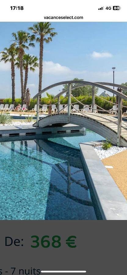 Camping pour 6 personnes, avec jardin et piscine dans Plage de l'Espiguette - 3