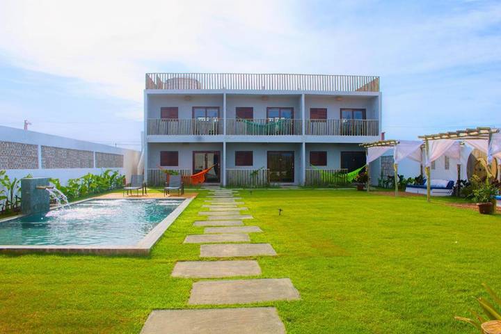 Casas e apartamentos de temporada para 4 pessoas, com piscina e jardim e ainda piscina infantil, com animais de estimação em São Miguel do Gostoso