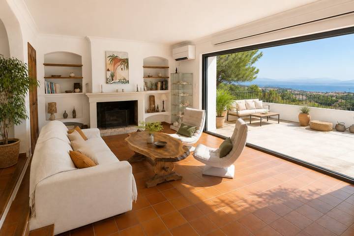 Ferienhaus für 7 Personen, mit Balkon und Terrasse sowie Garten und Pool