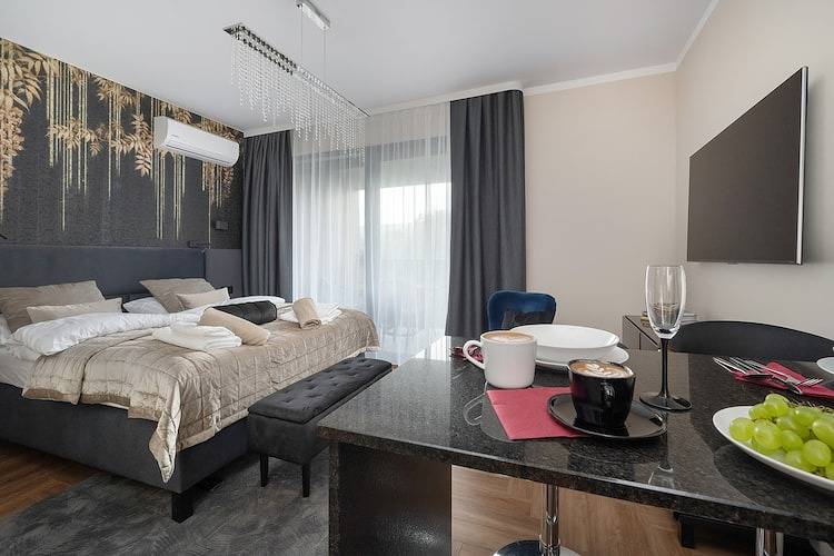 Cały apartament, Studio wakacyjne z balkonem, kryty basen, sauna in Polanica Zdrój, Sudety (Polska)