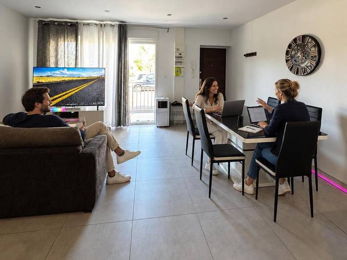 Gîte pour 8 personnes, avec Balcon et Terrasse à Freneuse