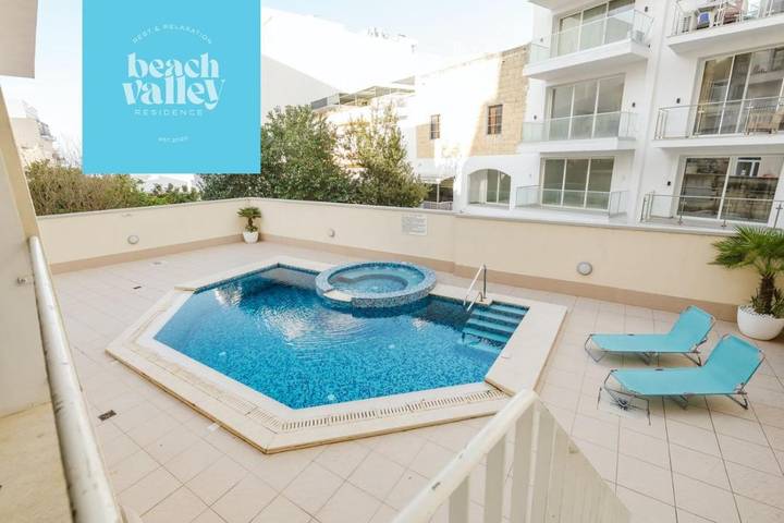 Appartamento per 5 persone, con terrazza e piscina in Mellieha