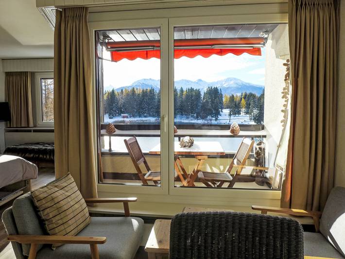 Ferienwohnung für 2 Personen, mit Balkon und Seeblick sowie Garten im Wallis - 2