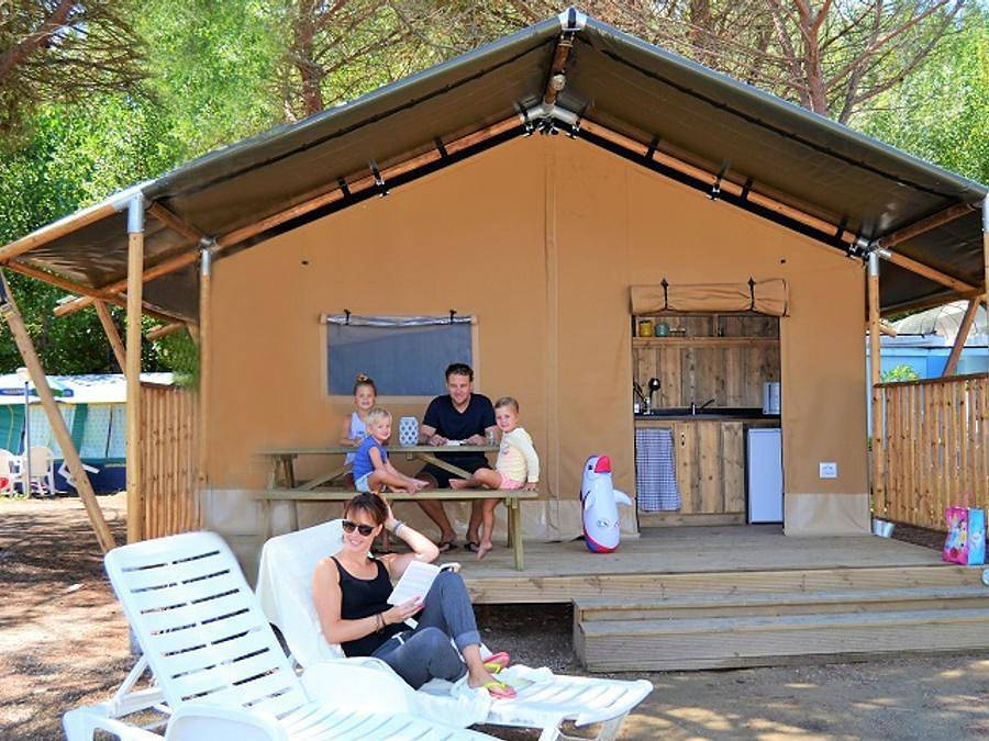 Camping Punta Navaccia  - Tente 4 personnes - Safari Lodge in Tuoro sul Trasimeno, Lac Trasimène