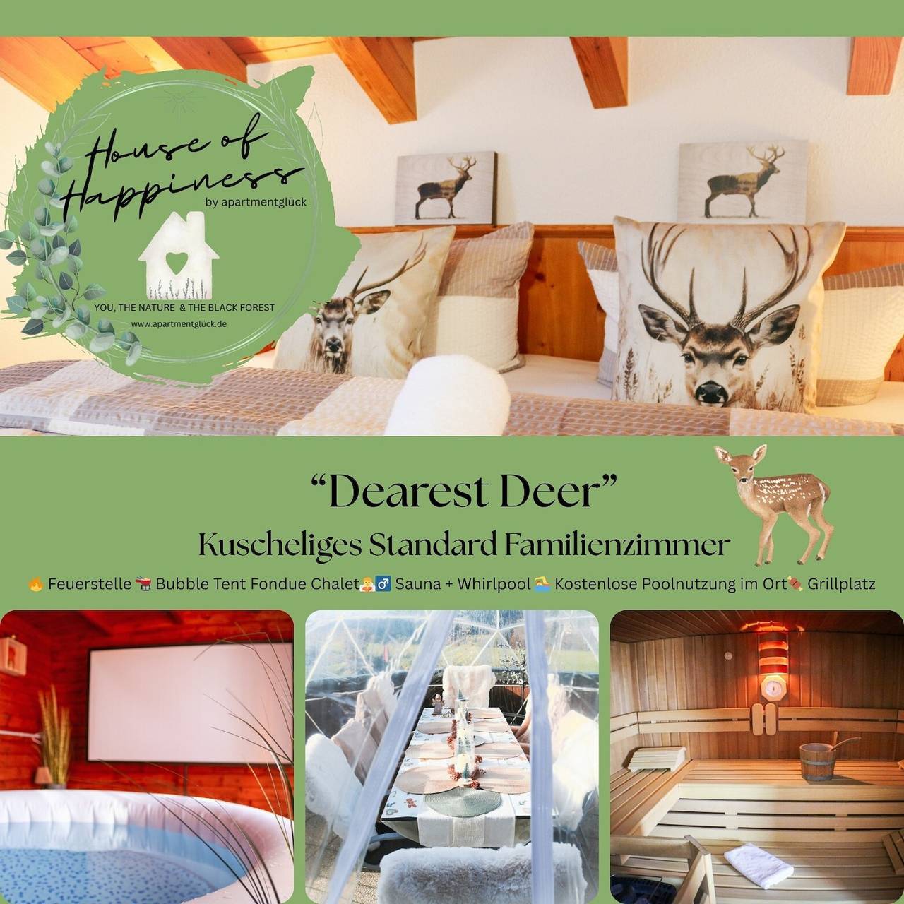 Dearest Deer - Heimeliges Familienzimmer mit Balkon und toller Aussicht für 3 Personen in Schluchsee, Südschwarzwald