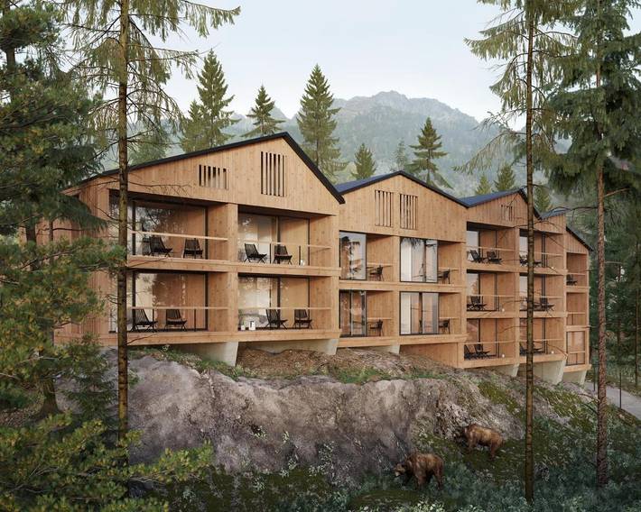 Hôtel pour 2 personnes, avec piscine et vue ainsi que jardin et bassin pour enfant à Salvan - 3