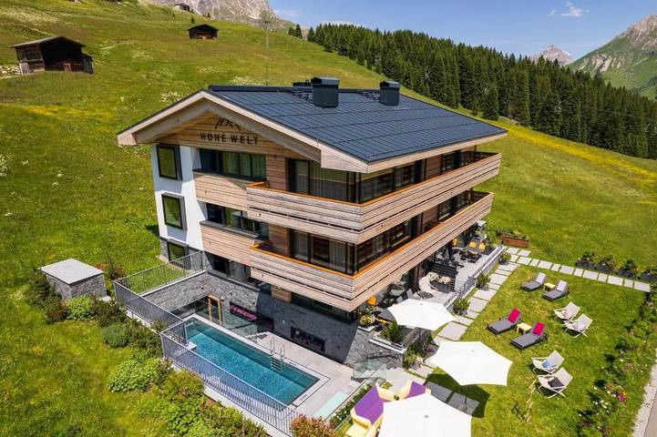 Appartement de vacances pour 4 personnes, avec sauna et piscine ainsi que jardin et vue, animaux acceptés