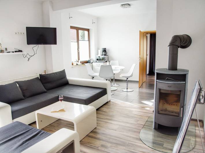 Hotel für 6 Personen, mit Balkon und Terrasse sowie Garten und Ausblick in Mönkebude