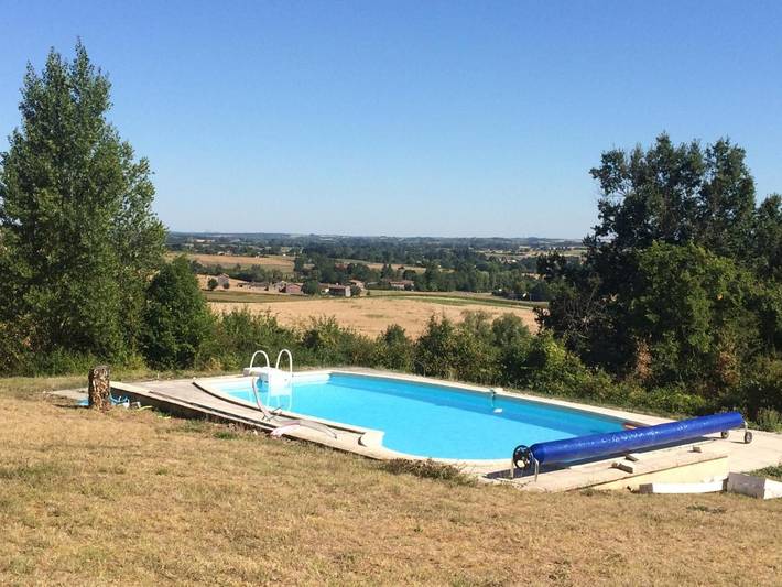Maison de vacances pour 5 personnes, avec piscine ainsi que vue et jardin, adapté aux familles