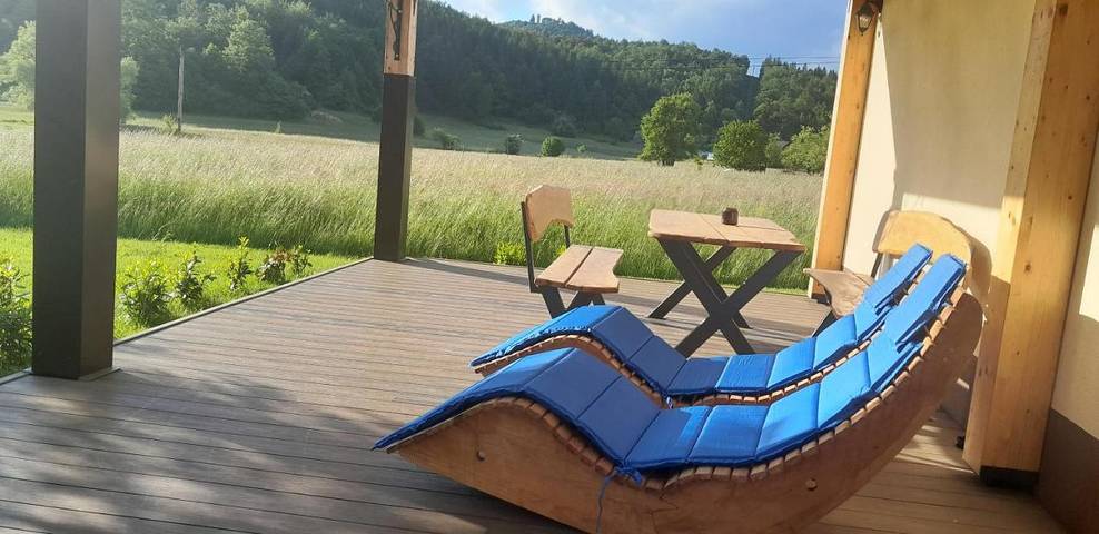 Ferienhaus für 10 Personen, mit Garten und Ausblick sowie Sauna, mit Haustier