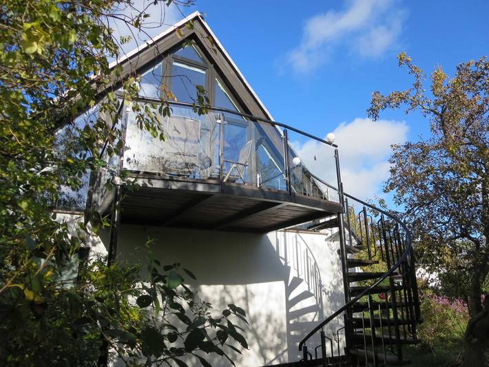 Ferienwohnung für 4 Personen, mit Balkon und Terrasse sowie Garten in Parchtitz