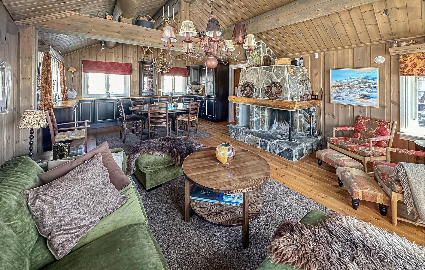 Feriehus for 13 personer med hage in Øystre Slidre 