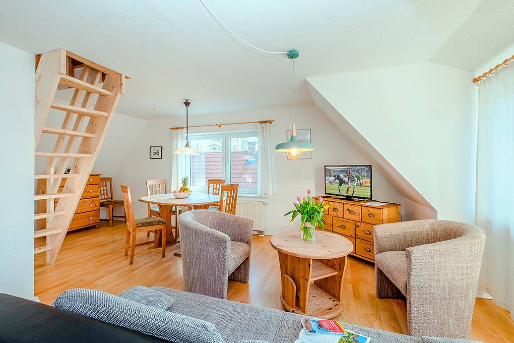 Ganze Ferienwohnung, D 066.033A - Ferienhaus Sanddorn, Fewo Stranddistel in Prerow, Fischland - Darß - Zingst