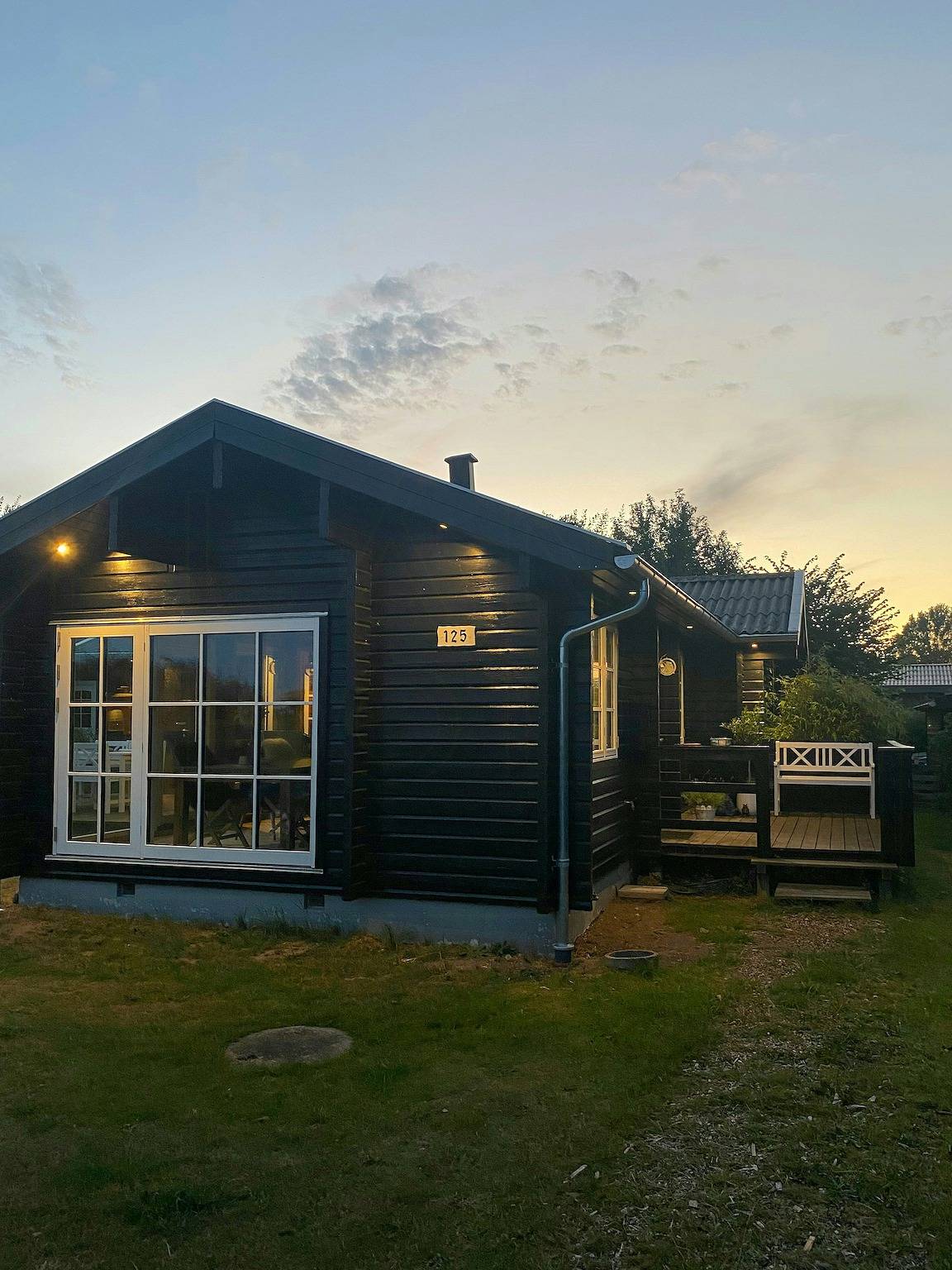 Houten huis met uitzicht op Samsø bij Norsminde in Norsminde, Odder en omgeving