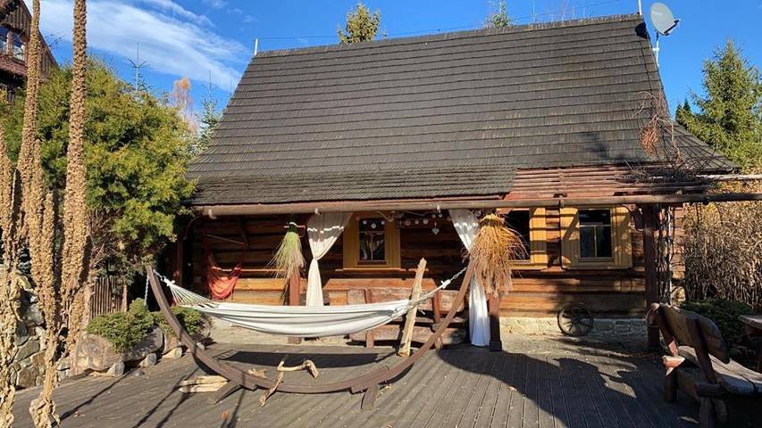 Domek letniskowy dla 4 osób, z ogród i taras oraz widok na jezioro i widok w Pieniny