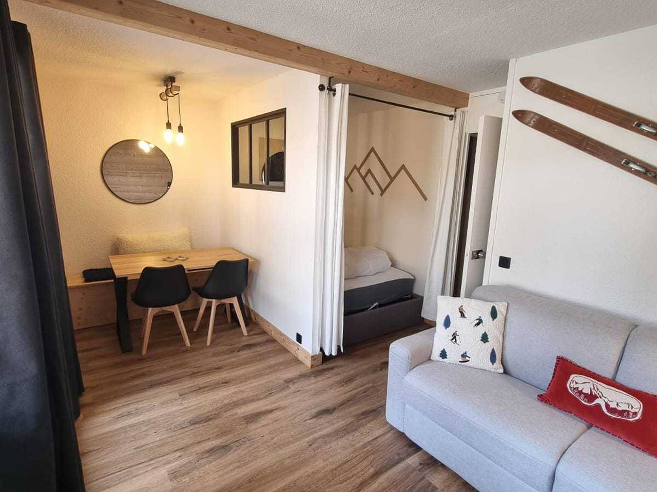 Ganzes Studio, Renoviertes Studio für 4 Personen in Plagne Bellecôte, Balkon in La Plagne, La Plagne-Tarentaise