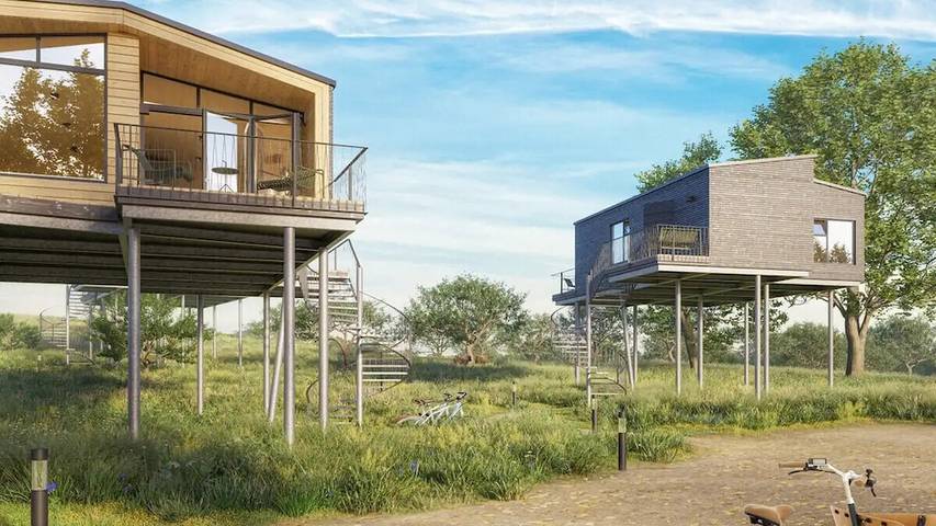 Ferienhaus für 4 Personen, mit Balkon und Garten sowie Sauna