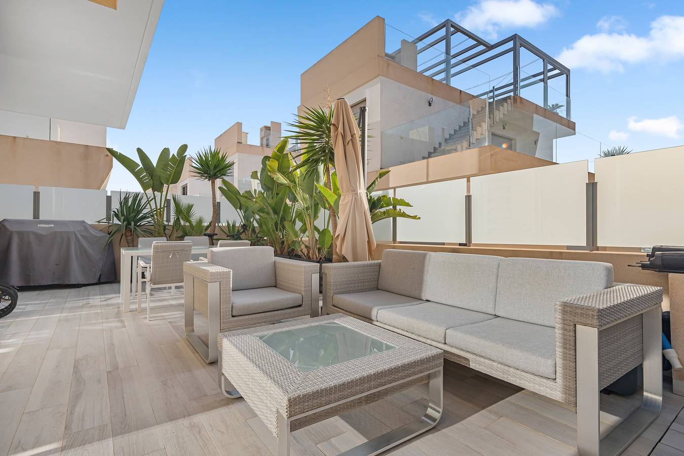 Villa „Del Mar 16“ mit Meerblick, Wlan und Klimaanlage in Pueblo Latino, Pilar de la Horadada