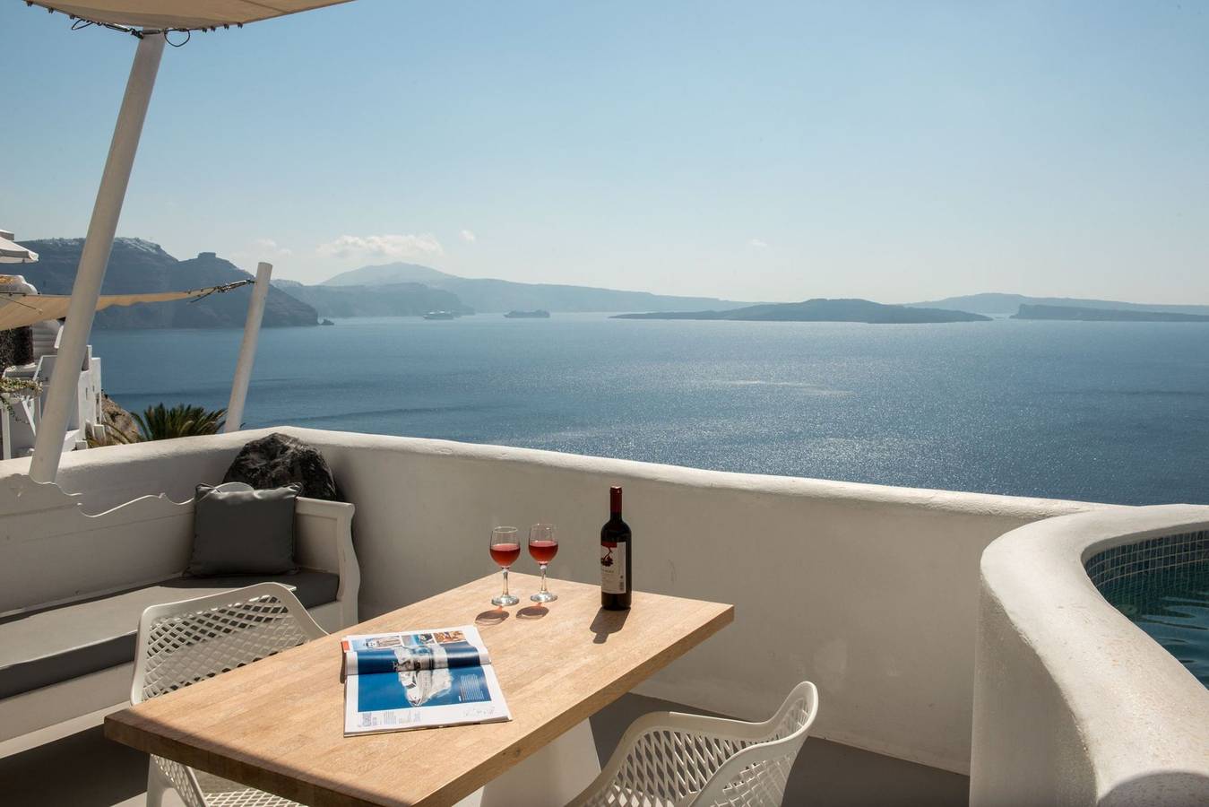 Villa per 4 persone con vista oceano in Oia (Santorini), Santorini