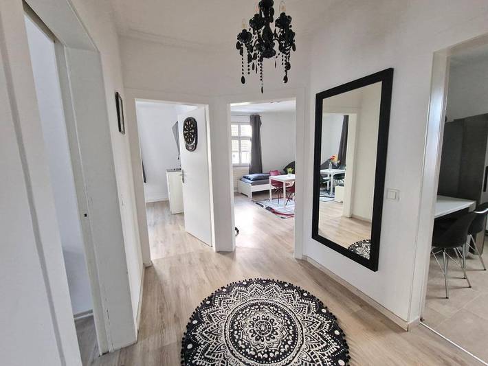 Ferienwohnung für 5 Personen, mit Balkon und Garten sowie Ausblick
