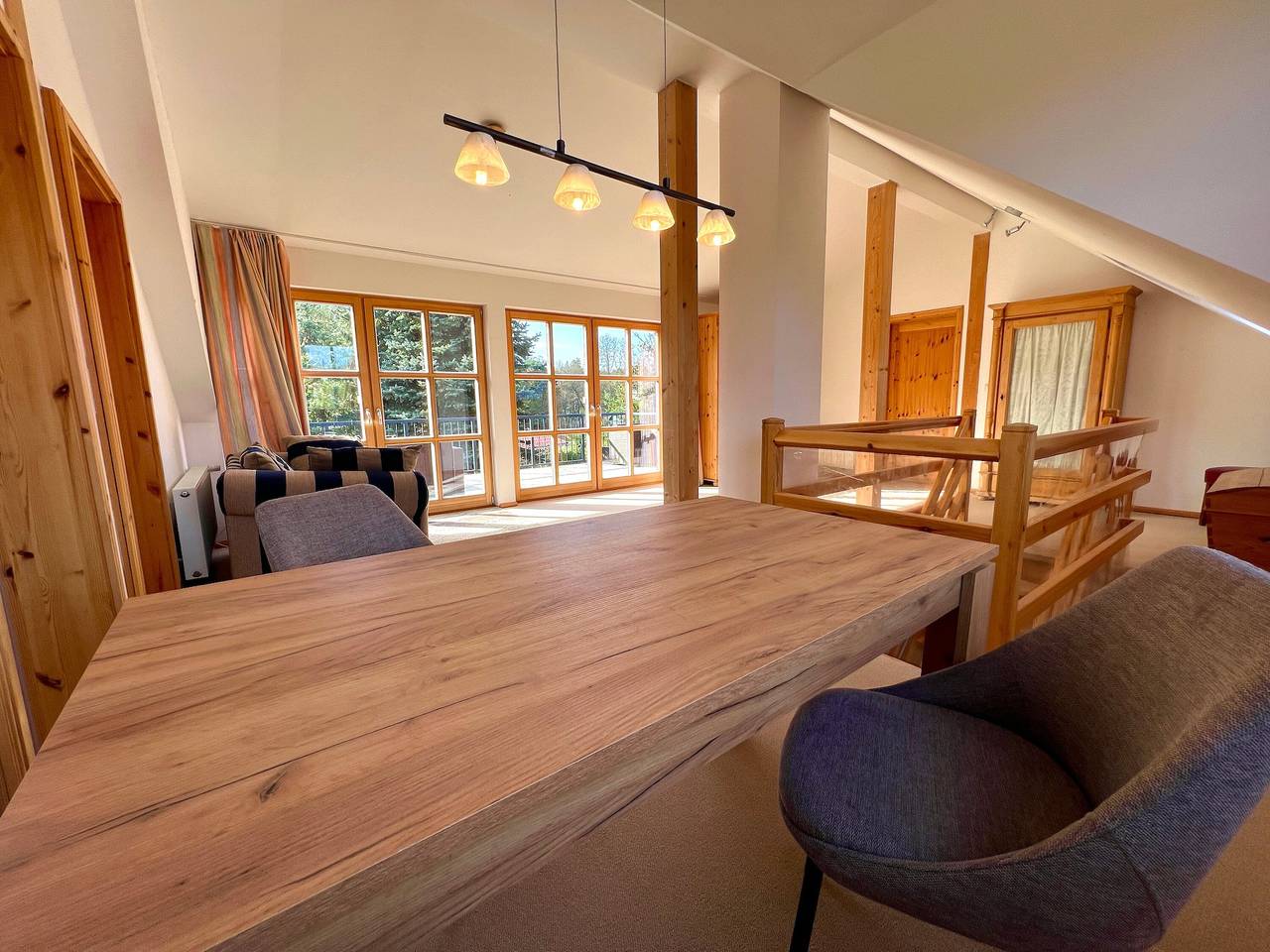 Ferienhaus für Familien mit Kindern mit privater Terrasse, Gemeinschaftsgarten und Balkon in Godendorf, Mecklenburg-Strelitz