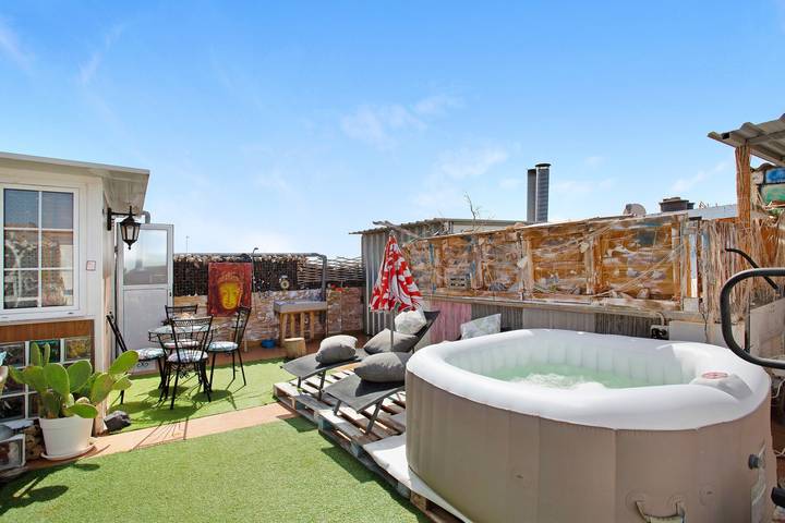 Gîte pour 4 personnes, avec jacuzzi et balcon dans Castillo del Romeral